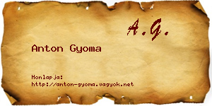 Anton Gyoma névjegykártya